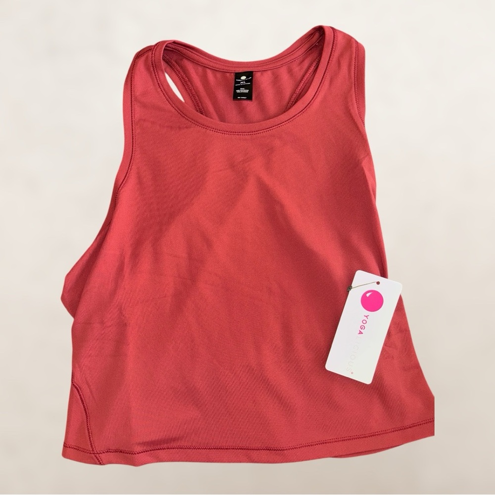 Yogalicious - NWT, Racerback Cropped Tank Top - XL
